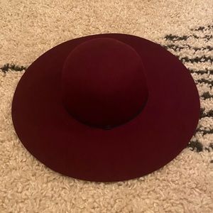 Burgundy hat